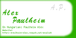 alex paulheim business card